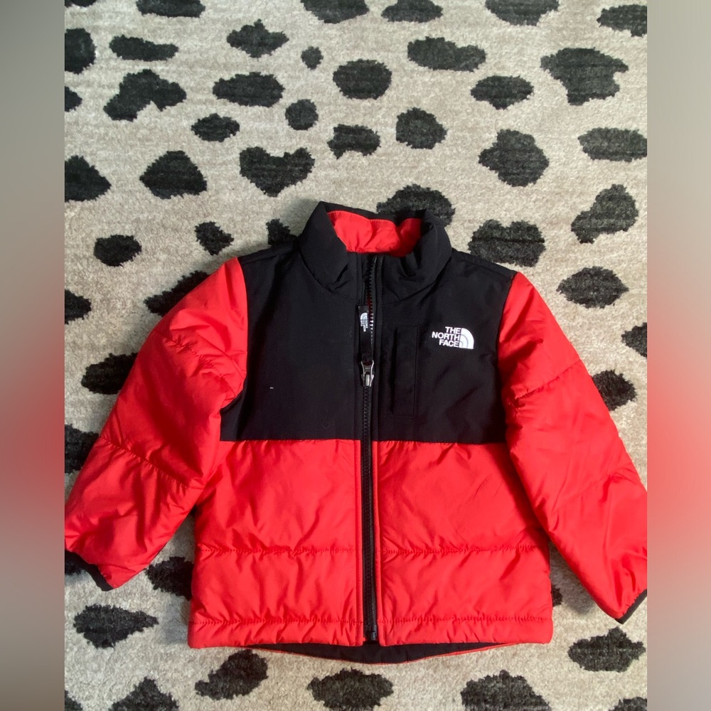 North Face jacket - red/black - infant size 18-24 months